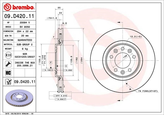 09D42011 Brembo