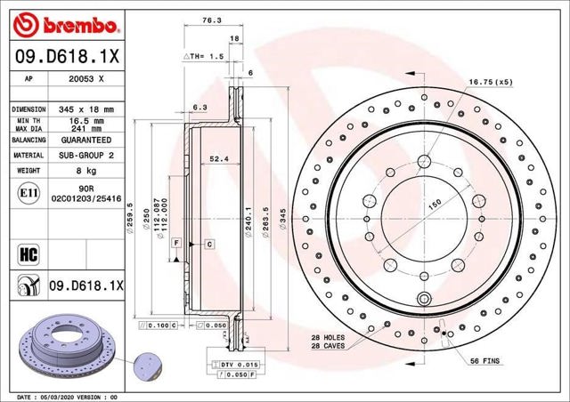 09D6181X Brembo