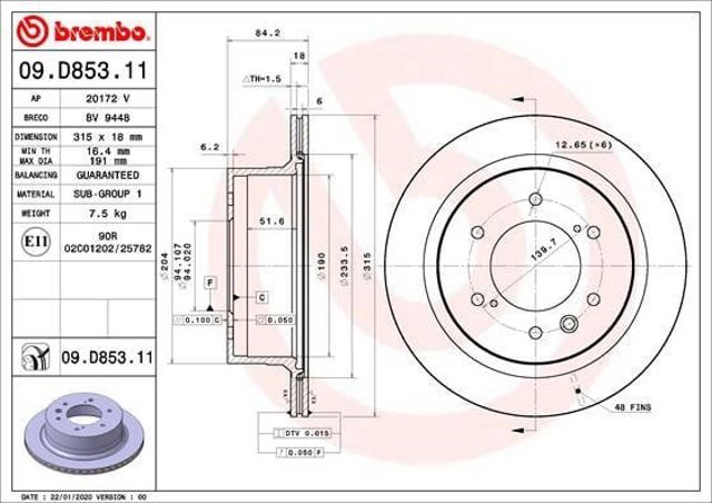 09D85311 Brembo