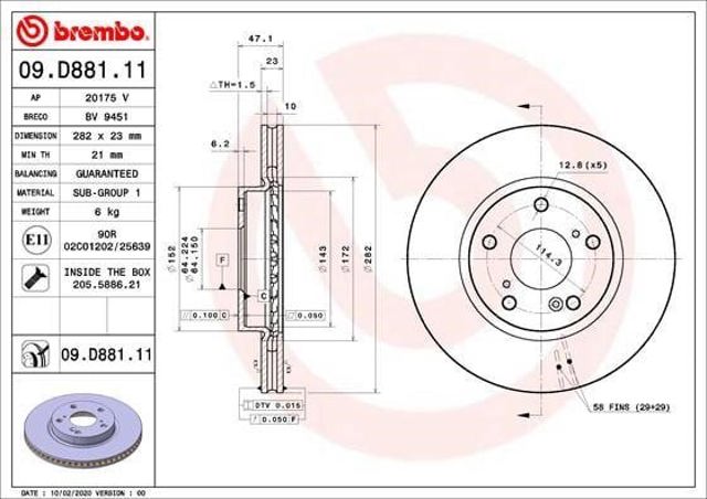 09D88111 Brembo