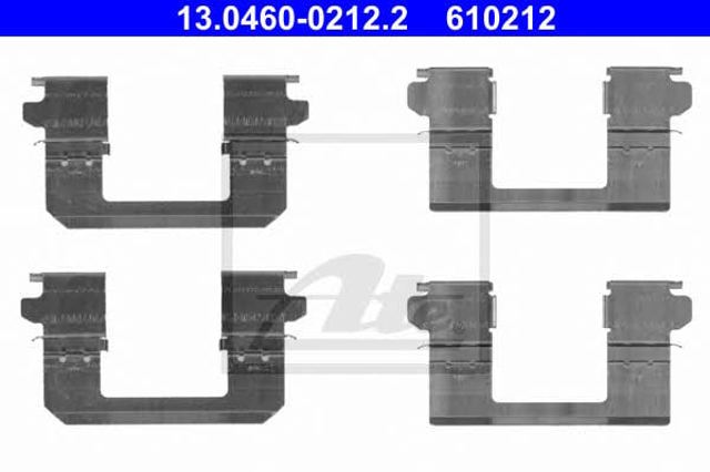 Kit de molas de fixação de sapatas de disco dianteiras 13046002122 ATE