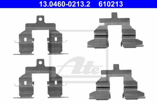 Kit de molas de fixação de sapatas de disco traseiras 13046002132 ATE