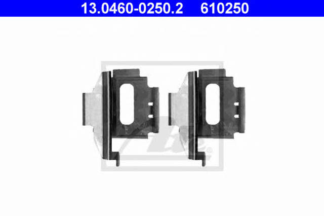 Kit de molas de fixação de sapatas de disco dianteiras 13046002502 ATE