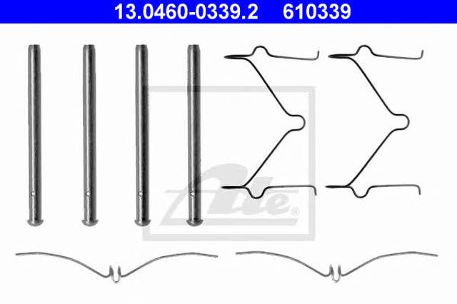 Kit de molas de fixação de sapatas de disco dianteiras 13046003392 ATE