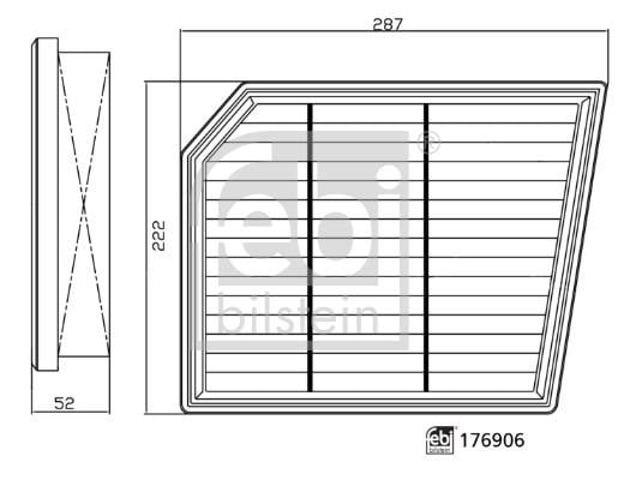 Filtro de ar 176906 FEBI