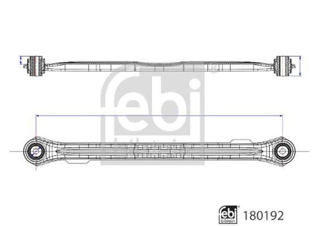 Barra transversal de suspensão traseira 180192 FEBI