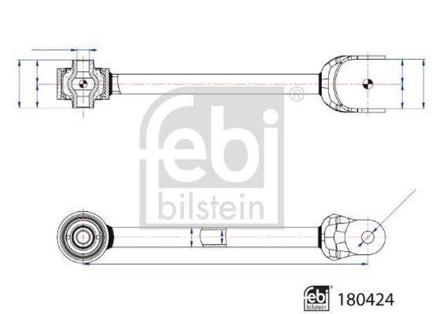 Barra Panhard de suspensão traseira 180424 FEBI