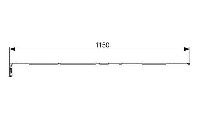 Sensor traseiro de desgaste das sapatas do freio 1987473004 BOSCH
