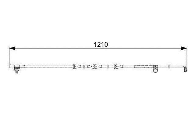 Sensor dianteiro de desgaste das sapatas do freio 1987473054 BOSCH