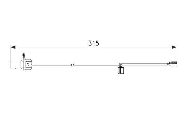 Sensor traseiro de desgaste das sapatas do freio 1987474518 BOSCH