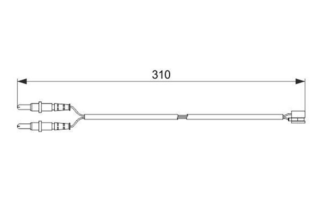 Sensor dianteiro de desgaste das sapatas do freio 1987474519 BOSCH