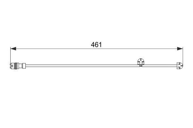 Sensor dianteiro direito de desgaste das sapatas do freio 1987474558 BOSCH