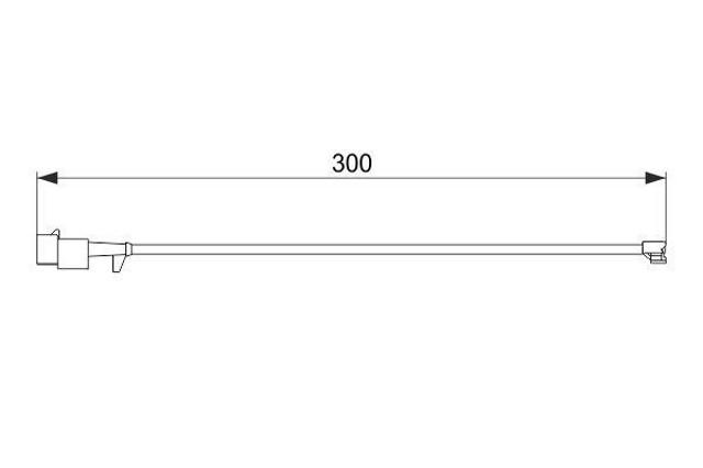 Sensor traseiro de desgaste das sapatas do freio 1987474576 BOSCH