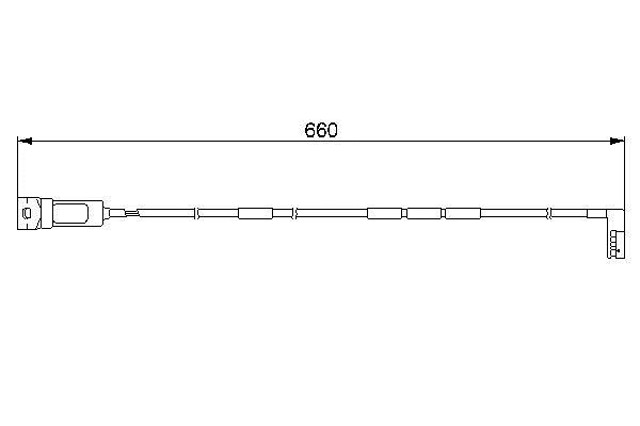 Sensor dianteiro de desgaste das sapatas do freio 1987474909 BOSCH