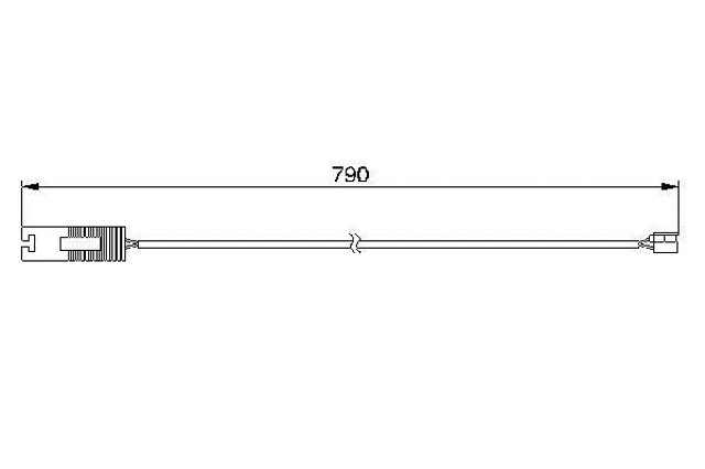 Sensor traseiro de desgaste das sapatas do freio 1987474926 BOSCH
