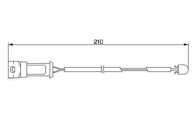 Sensor dianteiro de desgaste das sapatas do freio 1987474939 BOSCH