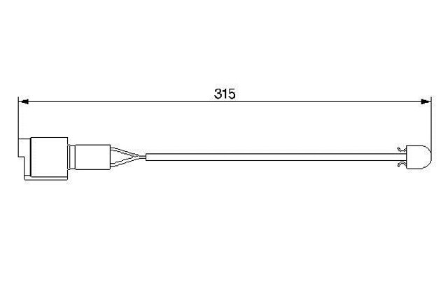 Sensor dianteiro de desgaste das sapatas do freio 1987474951 BOSCH