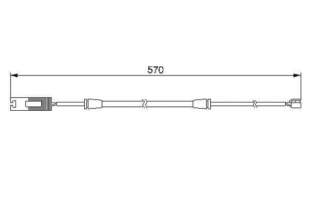 Sensor dianteiro de desgaste das sapatas do freio 1987474954 BOSCH