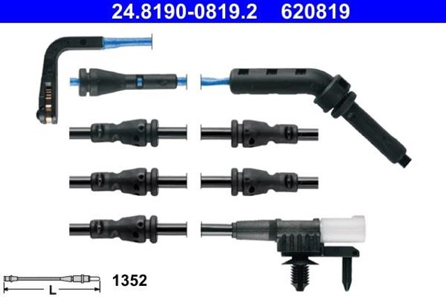 Sensor dianteiro de desgaste das sapatas do freio 24819008192 ATE