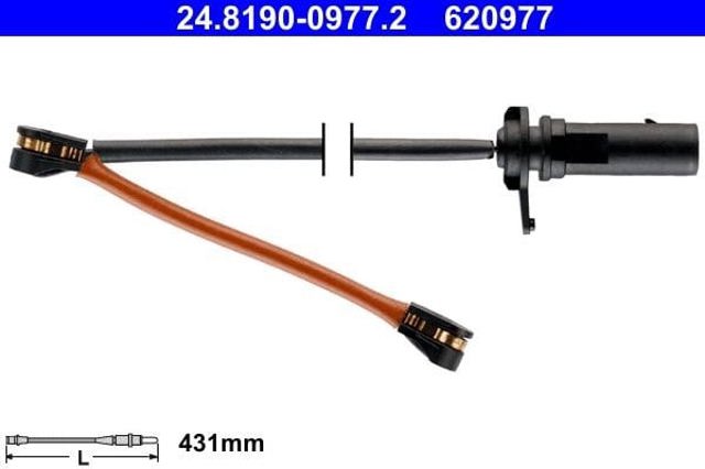 Sensor dianteiro de desgaste das sapatas do freio 24819009772 ATE