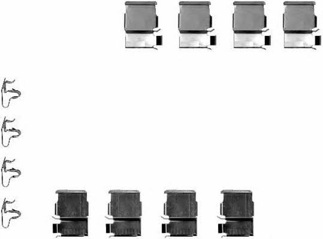Kit de molas de fixação de sapatas de disco traseiras 82050200 TEXTAR