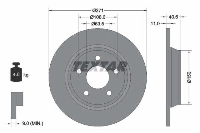 Disco do freio dianteiro Ford Focus 4 HN