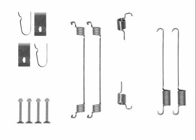 Kit de montagem das sapatas traseiras de tambor 97041200 TEXTAR