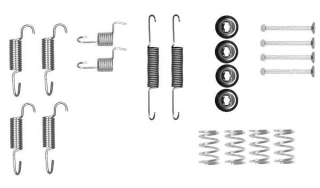 Kit de montagem das sapatas traseiras de tambor 97046200 TEXTAR