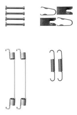 Kit de montagem das sapatas traseiras de tambor para Nissan Tiida C11X