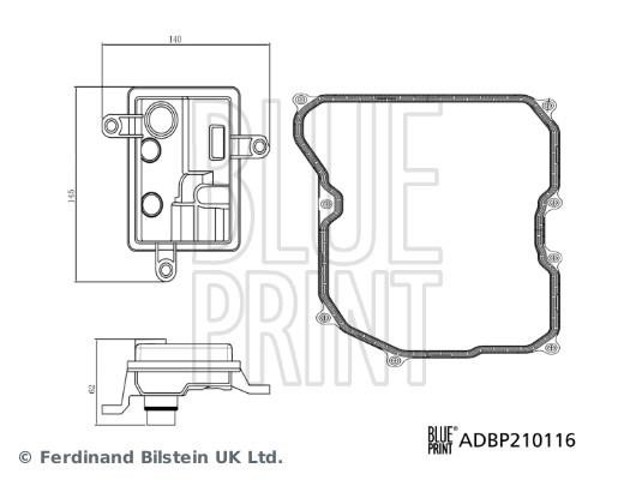 Filtro da Caixa Automática de Mudança ADBP210116 BLUE PRINT