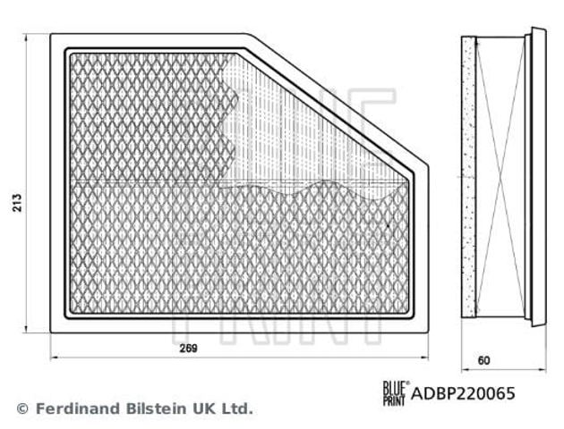Filtro de ar ADBP220065 BLUE PRINT