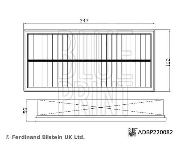 Filtro de ar ADBP220082 BLUE PRINT