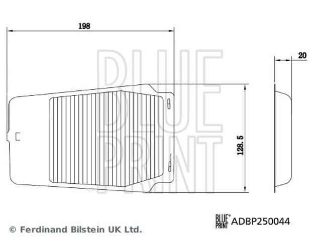 Filtro de ar ADBP250044 BLUE PRINT