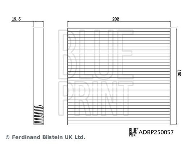 Filtro de salão ADBP250057 BLUE PRINT