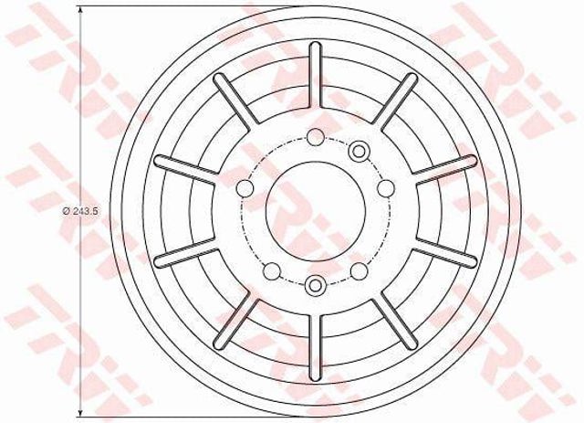 Tambor do freio traseiro Fiat Scudo 270