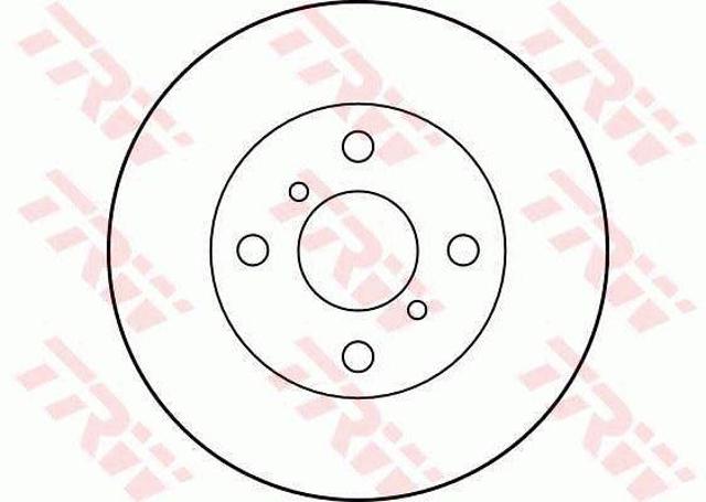 Disco do freio dianteiro DF4007 TRW