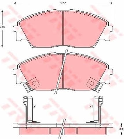 Sapatas do freio dianteiras de disco Honda Civic 4 ED, EF