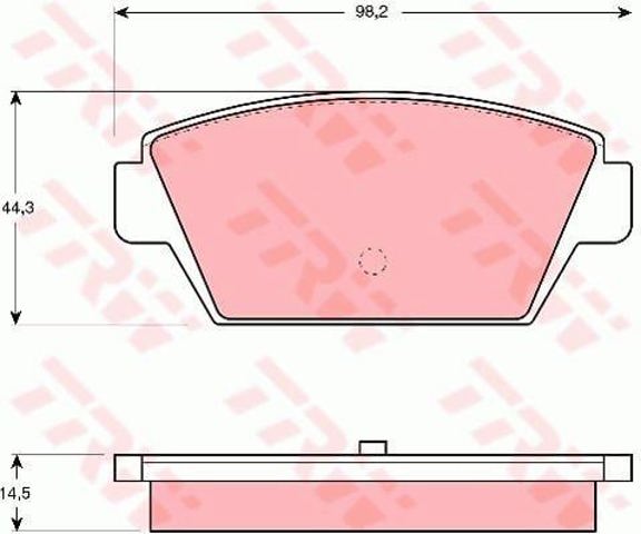 Sapatas do freio traseiras de disco GDB945 TRW