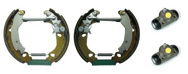 Sapatas do freio traseiras de tambor, montadas com cilindros, kit K23052 BREMBO