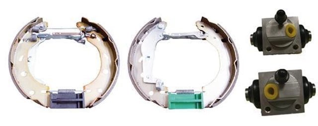 Sapatas do freio traseiras de tambor, montadas com cilindros, kit K50008 BREMBO