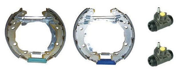 Sapatas do freio traseiras de tambor, montadas com cilindros, kit K68074 BREMBO