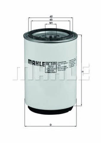 Filtro de combustível KC249D MAHLE