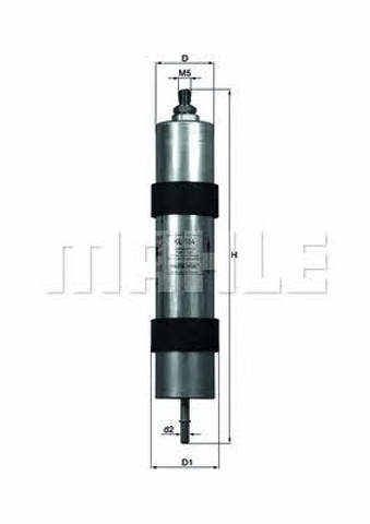 Filtro de combustível KL104 MAHLE