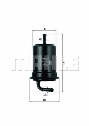 Filtro de combustível KL121 MAHLE