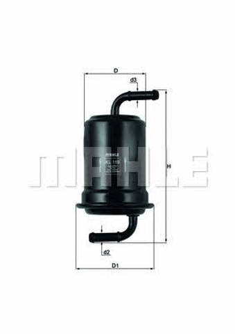 Filtro de combustível KL159 MAHLE