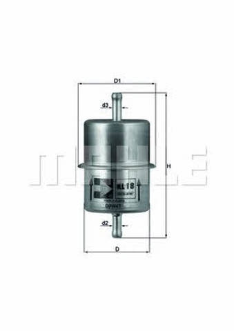 Filtro de combustível KL18OF MAHLE