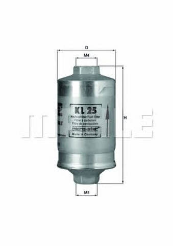 Filtro de combustível KL25 MAHLE
