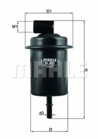Filtro de combustível KL453 MAHLE