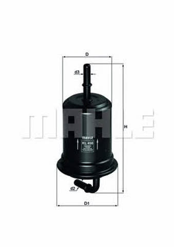 Filtro de combustível KL456 MAHLE