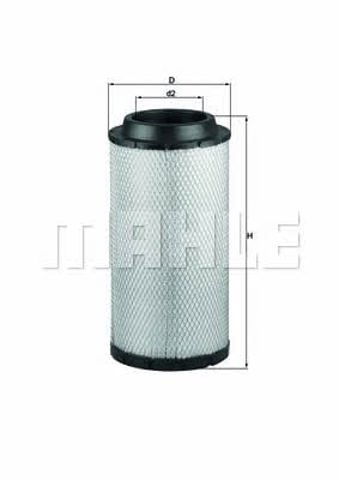 Filtro de ar LX2020 MAHLE